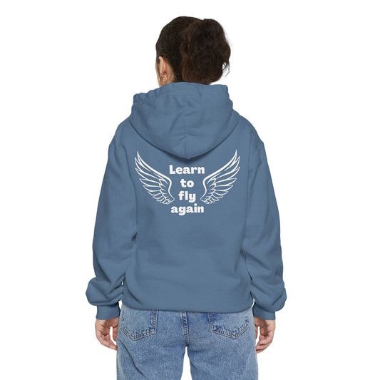 Learn to Fly Again Unisex Garment-Dyed Hoodie